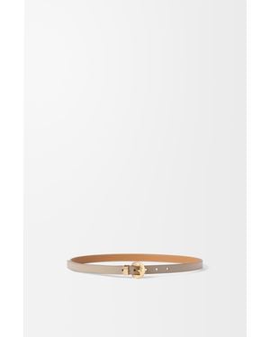 Loewe Luxury Pebble Belt In Smooth Calfskin - White