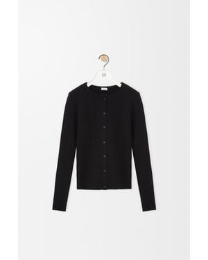 Loewe Cárdigan En Lana Mujer - Negro