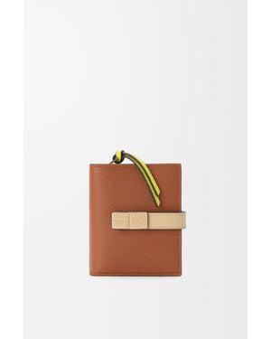 Loewe Cartera Compacta Con Cremallera En Suave Piel De Cuero Graneada Mujer - Multicolor