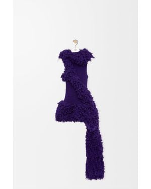 Loewe Vestido En Mezcla De Lana Mujer - Morado