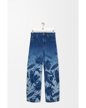Loewe Pantalón Vaquero Barrel En Denim Mujer - Azul