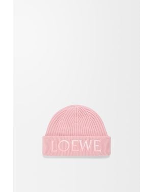 Loewe Gorro En Lana Mujer - Rosa