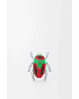 Loewe Scarabeo Brooch - White