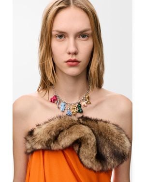 Loewe Animals Charm Necklace - Brown