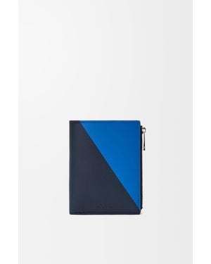 Loewe Cartera Compacta Flag En Piel De Cuero Clásica Hombre - Azul