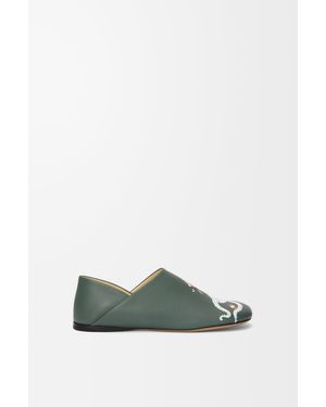 Loewe Slipper Octopus Toy En Napa - Verde