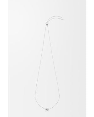Loewe Collar Anagram Bombé En Plata De Ley Mujer - Blanco