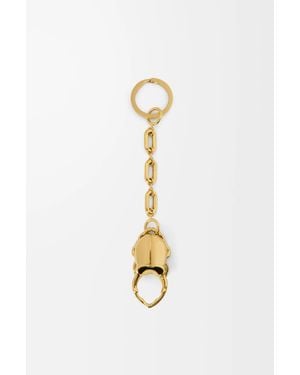 Loewe Charm De Mosquetón Con Escarabajo Mujer - Blanco