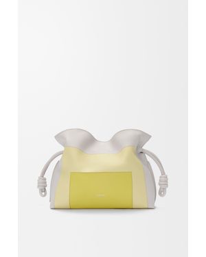 Loewe Bolso Flamenco Clutch Mediano En Piel Napa De Cuero Mujer - Amarillo