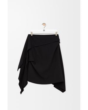 Loewe Draped Skirt - Black