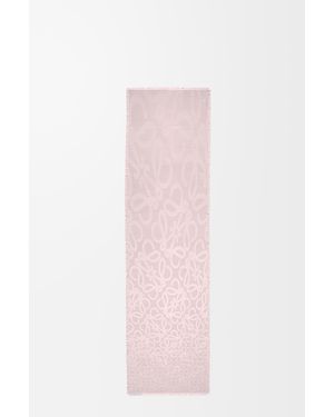 Loewe Bufanda En Seda Y Lana Mujer - Rosa