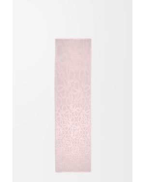 Loewe Bufanda En Seda Y Lana Mujer - Rosa