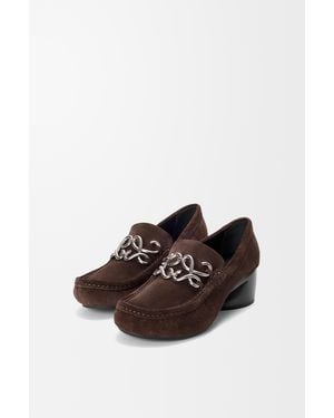 Loewe Oval Double L Loafer - Brown