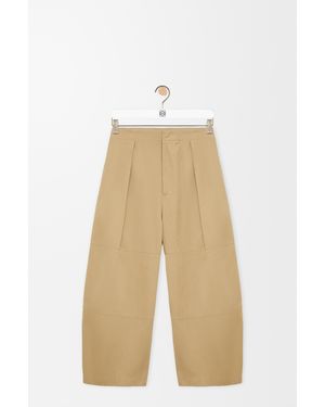 Loewe Cropped Trousers - Natural