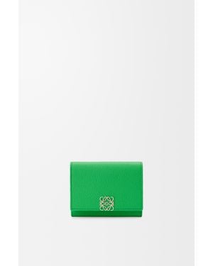 Loewe Anagram Trifold Wallet - Green