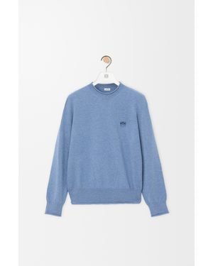 Loewe Jersey En Algodón Y Cashmeresize Hombre - Azul