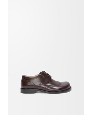 Loewe Campo Brogue Derby In Brushed Calfskin - Multicolour