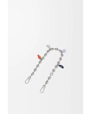 Loewe Cadena Con Eslabones Circulares Y Charms Mujer - Gris