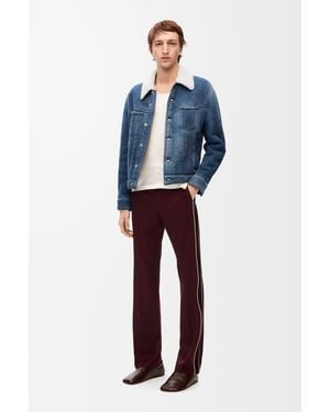 Loewe Jacket In Shearling - Blue