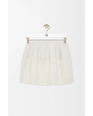 Loewe Falda Globo En Algodón Y Seda Mujer - Blanco