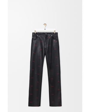 Loewe Pantalón En Piel Napa De Corderosize Hombre - Azul