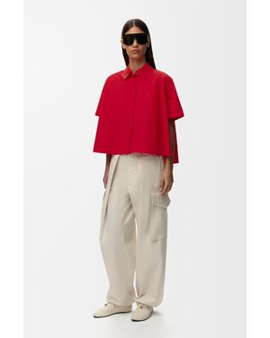 Loewe Short Sleeve Trapeze Shirt - Red