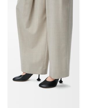 Loewe Toy Contrast-Sole Leather Heeled Courts - Black