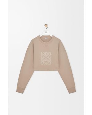 Loewe Cropped Sweatshirt - Natural