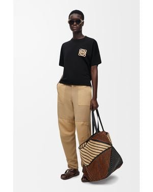 Loewe Luxury Boxy Fit T-shirt In Cotton - Black