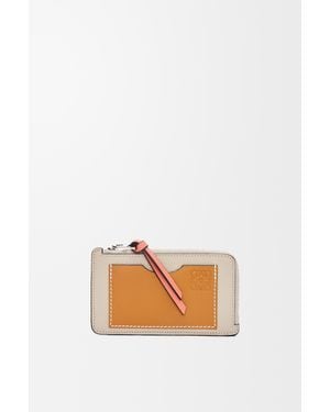 Loewe Tarjetero-Monedero En Suave Piel De Cuero Graneada Mujer - Marrón