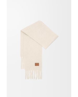 Loewe Bufanda En Mezcla De Mohair Y Lana Mujer - Neutro