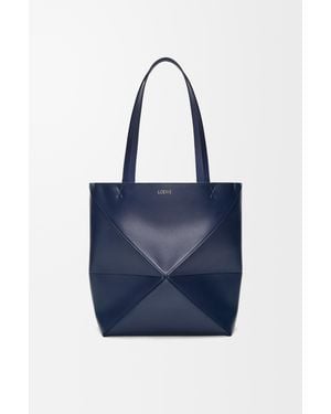 Loewe Puzzle Medium Shopper Bag - Blue