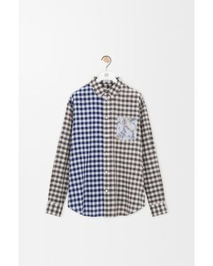 Loewe Camisa En Franela De Lana Y Algodónsize Hombre - Blanco