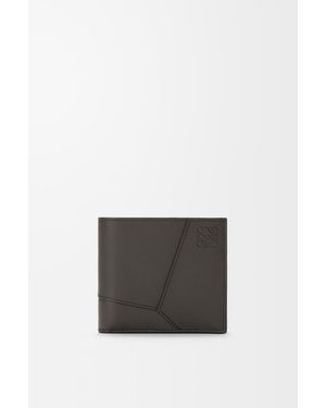 Loewe Cartera Con Dos Pliegues Puzzle En Piel De Cuero Clásica Hombre - Blanco