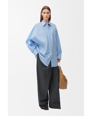 Loewe Draped Shirt In Cotton - Blue