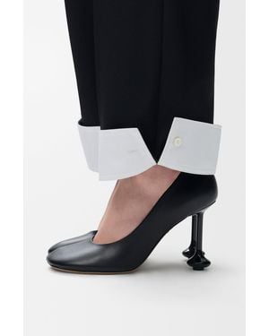 Loewe Toy Contrast-Sole Leather Heeled Courts - Black