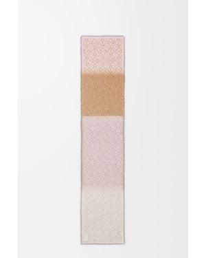 Loewe Bufanda En Mezcla De Lana, Seda Y Cashmere Mujer - Blanco