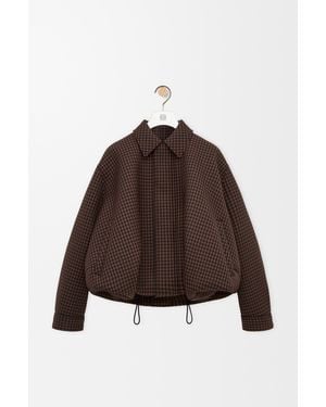 Loewe Chaqueta Con Cordón De Ajuste En Lanasize Hombre - Marrón