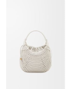 Loewe Bolso Diamond Hobo En Piel De Cuero Mujer - Blanco