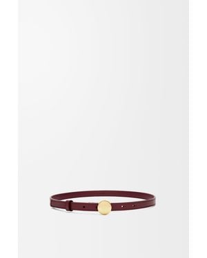 Loewe Cinturón Pebble En Piel De Cuero Lisa Mujer - Blanco