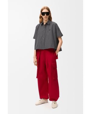 Loewe Short Sleeve Trapeze Shirt - Red