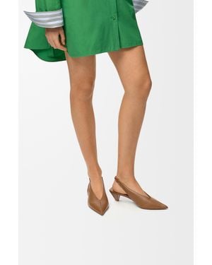 Loewe Origami Cubic Slingback - Green
