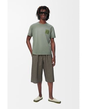 Loewe Anagram Cotton T-Shirt - Green