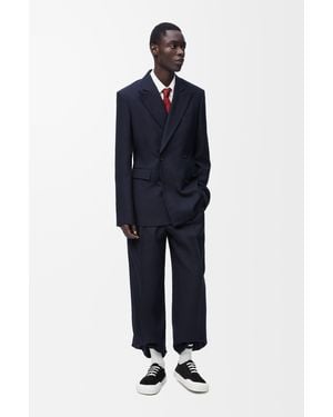 Loewe Luxury Pants In Wool For - Blue