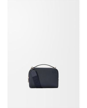 Loewe Mini Crossbody Camera Bag In Soft Grained Calfskin - Blue