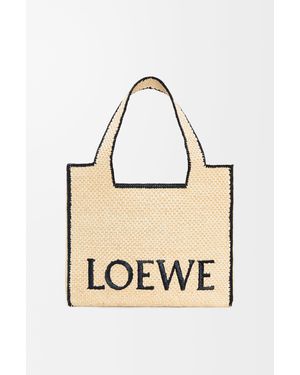 Loewe Large Font Tote - Metallic
