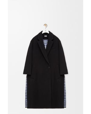 Loewe Abrigo En Lana Y Cashmere Mujer - Negro
