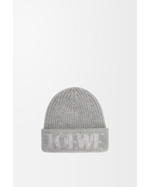 Loewe Luxury Beanie In Wool For - Grey