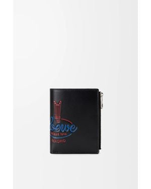Loewe Cartera Compacta Fina En Piel De Cuero Brillante Hombre - Blanco