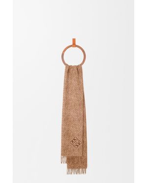 Loewe Wool And Cashmere Scarf - Brown